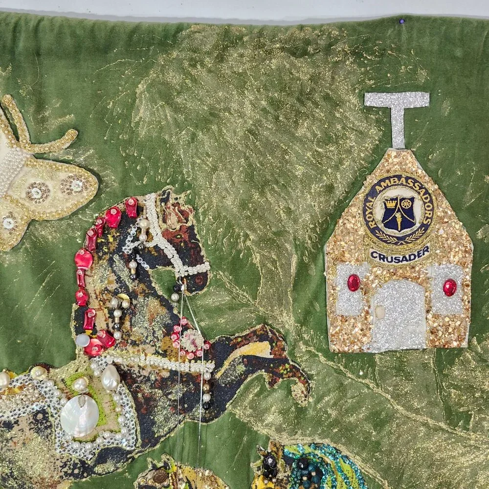 1974 Royal Ambassador Crusader Congress Patch Adorned Horse Tapestry Victoria TX